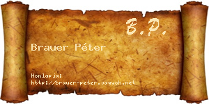 Brauer Péter névjegykártya